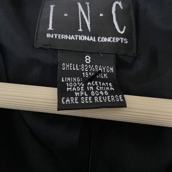 INC Spectacular Black Velvet Jacket. Beautiful. Size 8. - Picture 2 of 8